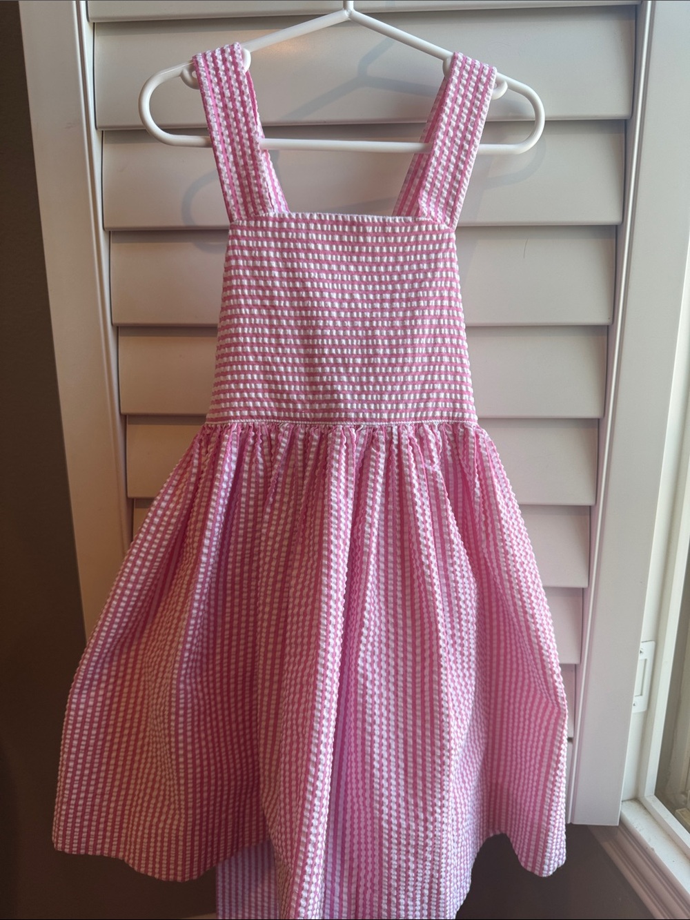 Kelly's Kids Pink Seersucker Pinafore